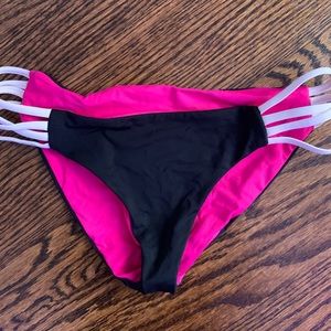 L SPACE REVERSIBLE BIKINI BOTTOM: XS